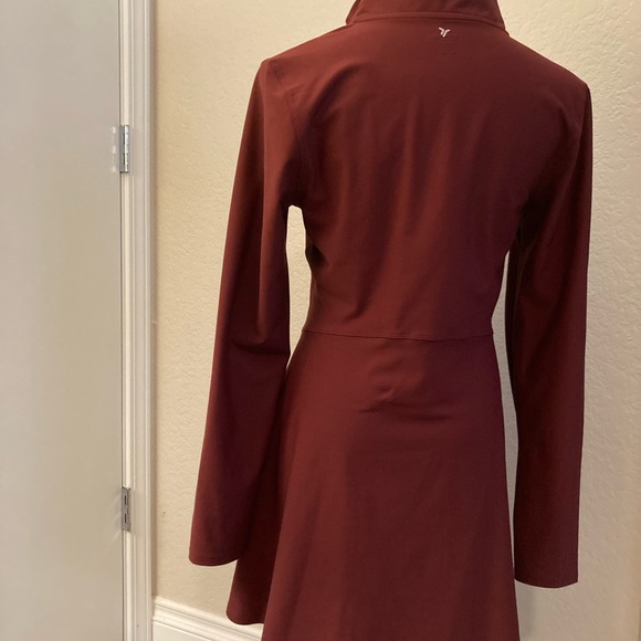 Old Navy Wine Long Sleeve Dress - Picture 2 of 4